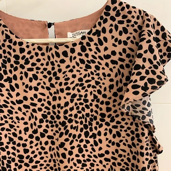 Tussah Ivana Mini Dress in Nude Spot - Size 12 - Picture 7 of 14